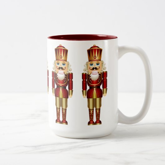 Mok van de Red and Gold Nutcrackers Two-Tone Coffe (Rechts)