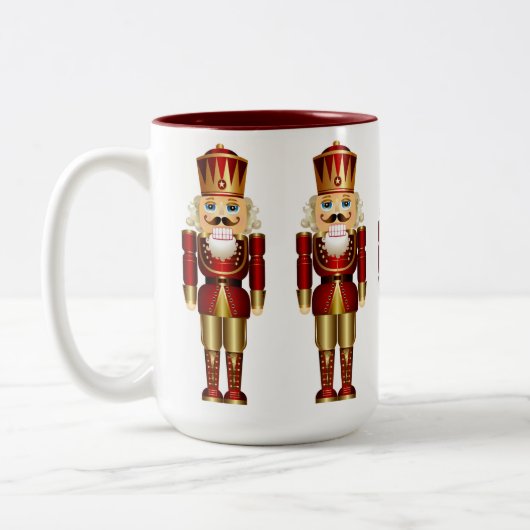 Mok van de Red and Gold Nutcrackers Two-Tone Coffe (Links)