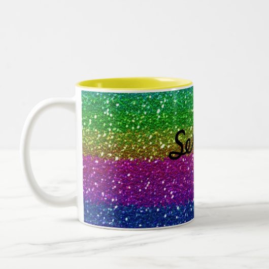 Mok van de regenboog van Glitter (Links)