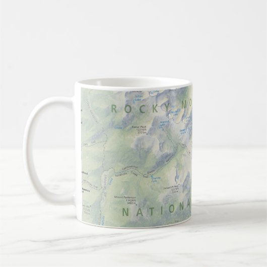 Mok van de Rocky Mountain-kaart (Colorado) (Links)