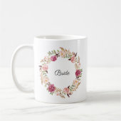 Mok van de Roze Floral Wedding Party - Bride (Links)