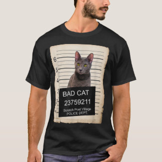 Mok van de Russische Blue Kitten heeft slechte kat T-shirt
