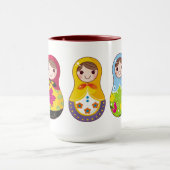 Mok van de Russische Matrioshka (Matreshka) (Midden)
