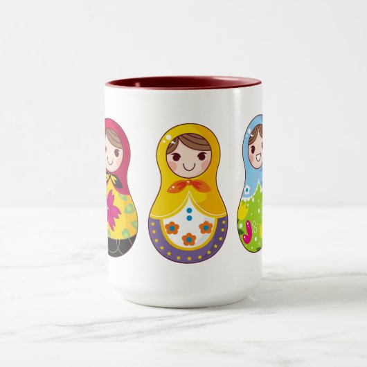 Mok van de Russische Matrioshka (Matreshka) (Midden)