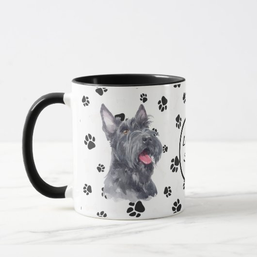 Mok van de Schotse terrier Dog Pawprint (Links)