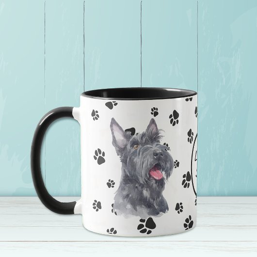 Mok van de Schotse terrier Dog Pawprint