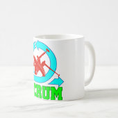 Mok van de scrum - Werknemers en het symbool van d (Voorkant rechts)