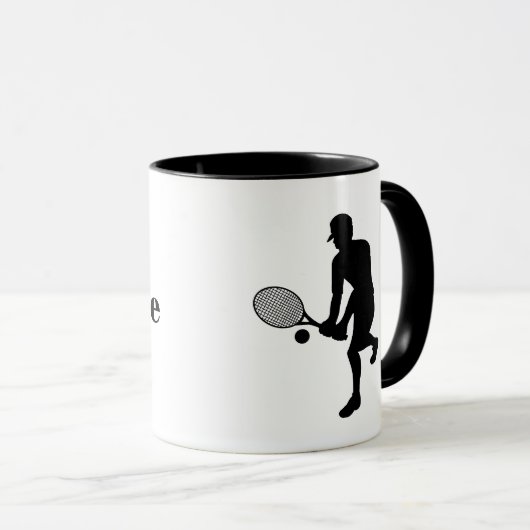 Mok van de Silhouette van de Speler van de Manneli (Voorkant rechts)