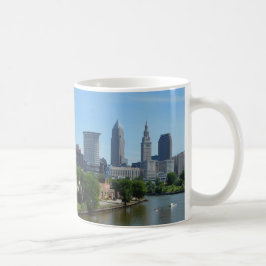 Mok van de skyline van Cleveland Ohio
