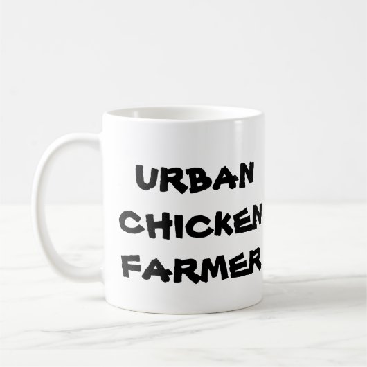 Mok van de Stedelijke Chicken Farmer Coffee (Links)