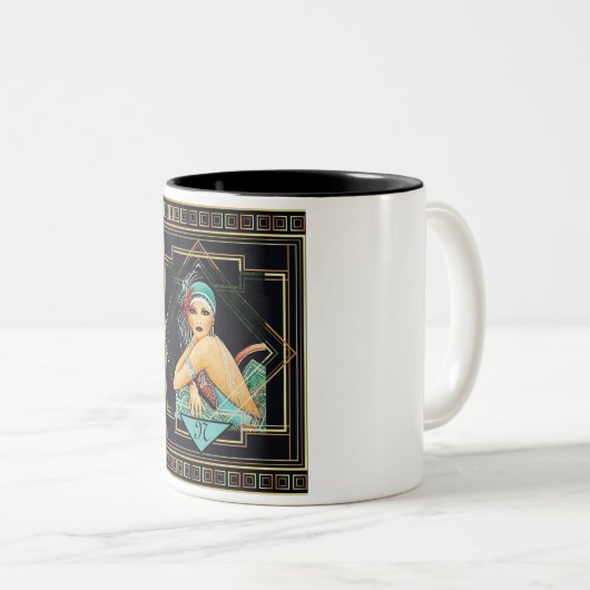 mok van de stijlflaper van 1920 van de Art Deco 1 (Voorkant rechts)