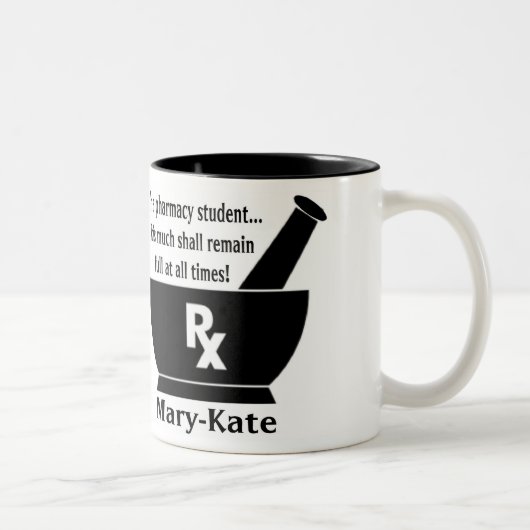 Mok van de Student Farmacie - Gepersonaliseerd (Rechts)