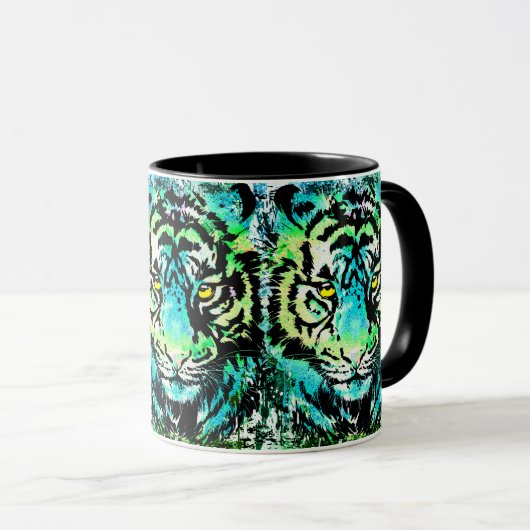 Mok van de Tijger - Kleurrijke tijger - Oogstbeker (Voorkant rechts)