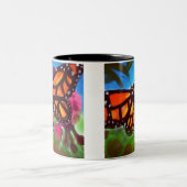 Mok van de tuin van de vlinder 11oz (wit/zwart) (Center)