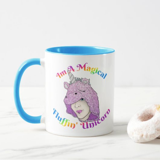 Mok van de Unicorn Magical Fluffin (Met donut)