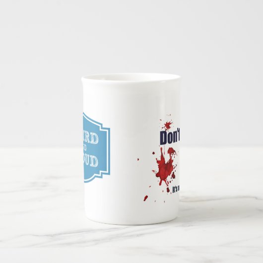 Mok van de van de drager en de rode beenderen (Voorkant)