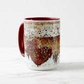 Mok van de verfdruppelaardewerk (Voorkant links)