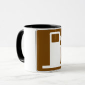 Mok van de verkeersborden voor benzine (Voorkant links)