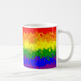 Mok van de vlag van Gay Pride Rainbow Paint Splatt