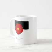 Mok van de vlag van Lancashire - Roos, steenkool e (Voorkant links)