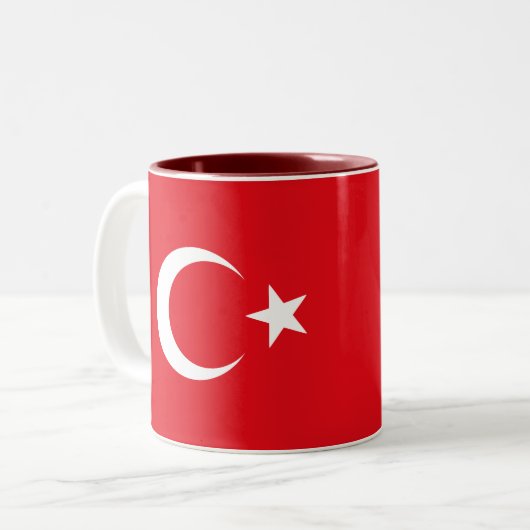 Mok van de vlag van Turkije (Voorkant links)