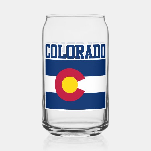 Mok van de vlaggenstaat van Colorado Blikvorm Glas (Voorkant)