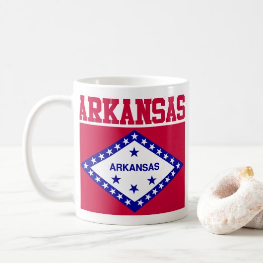 Mok van de vlaggenstaat van de Arkansas (Met donut)