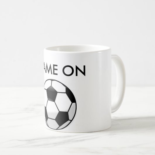 Mok van de voetbalkoffie. (Voorkant rechts)