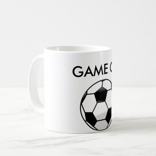 Mok van de voetbalkoffie. (Voorkant links)