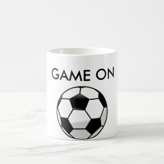 Mok van de voetbalkoffie.