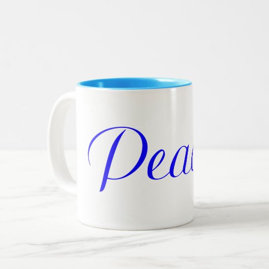 Mok van de vrede in Blue Coffee (Voorkant links)