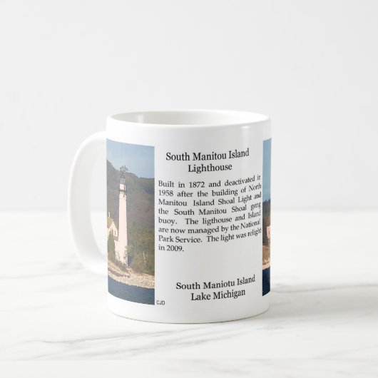 Mok van de vuurtoren van Zuid-Manitou (Voorkant links)