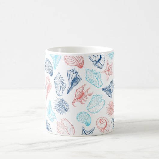 Mok van de waterverf van de zeeschol van de kust (Center)