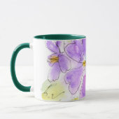 Mok van de Waterverf van  Paarse Geraniums (Links)