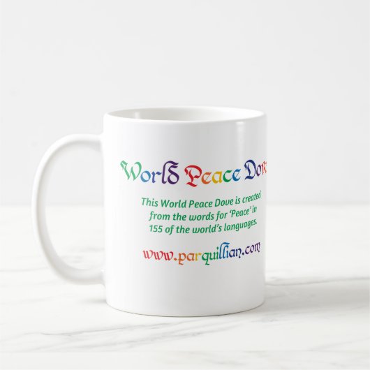 Mok van de wereldvredesduif (Links)