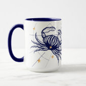 Mok van de zodiac Navy Blue en Gold Birth (Links)