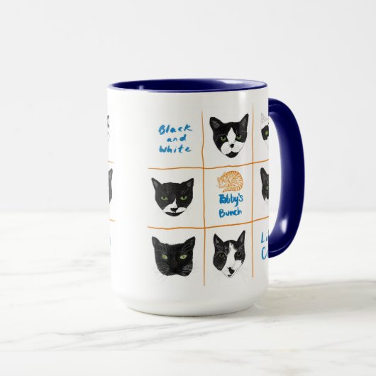 Mok van de zwarte en witte lobby (Voorkant rechts)