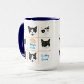 Mok van de zwarte en witte lobby (Voorkant links)