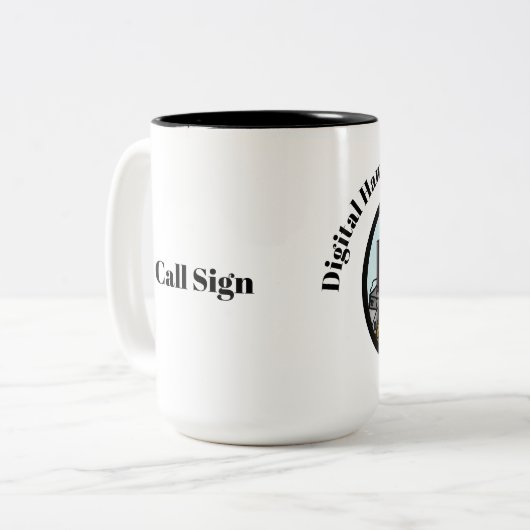 Mok van digitale-uurradio operator (Voorkant links)