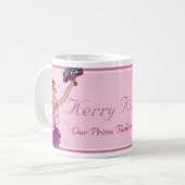 Mok van een roze en auburn haar (Voorkant links)