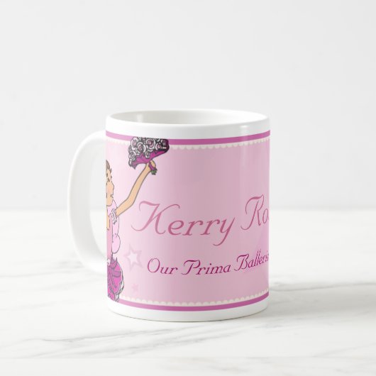 Mok van een roze en auburn haar (Voorkant links)