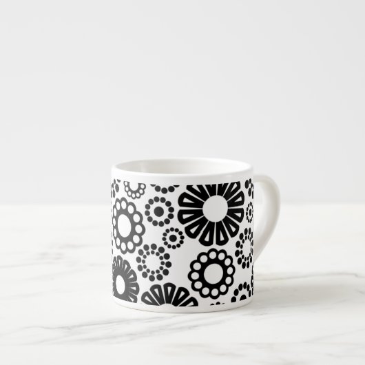 Mok van Espresso, zwart-wit (Voorkant rechts)