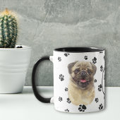 Mok van Fawn Pug Dog Pawprint