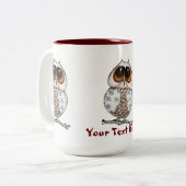 Mok van Floral Owl (Voorkant links)