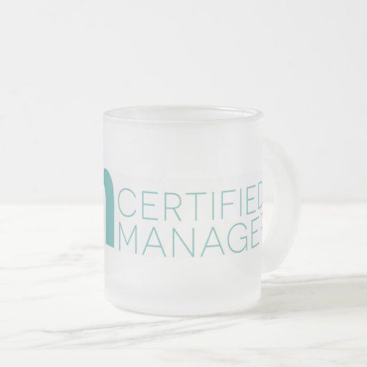 Mok van Frosted Certified Manager (Voorkant rechts)