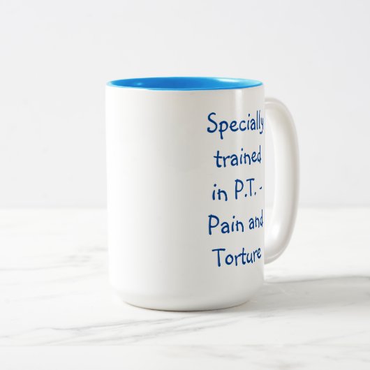 Mok van fysiotherapeuten (Voorkant rechts)