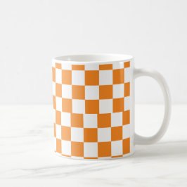 Mok van geblokte koffie