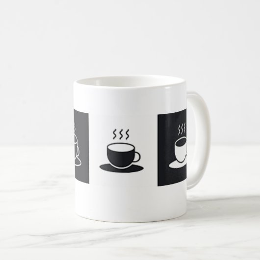 Mok van geblokte koffie (Voorkant rechts)