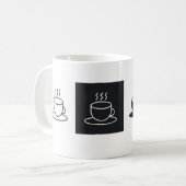 Mok van geblokte koffie (Voorkant links)