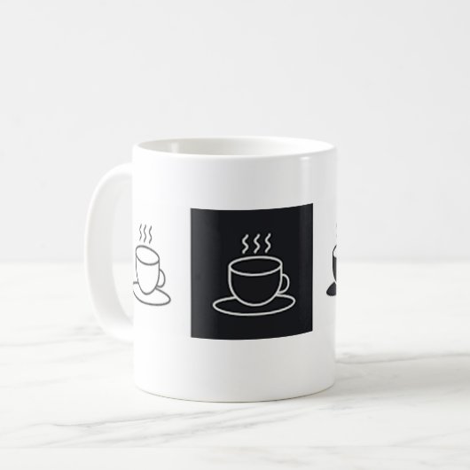 Mok van geblokte koffie (Voorkant links)